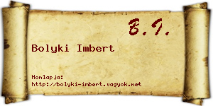Bolyki Imbert névjegykártya